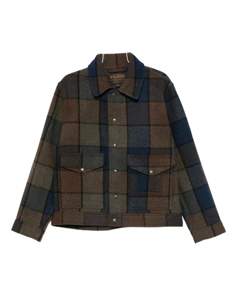 Filson Mackinaw überprüfte Wolljacke Blue