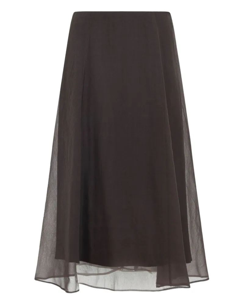 Brunello Cucinelli Seidenrock Brown