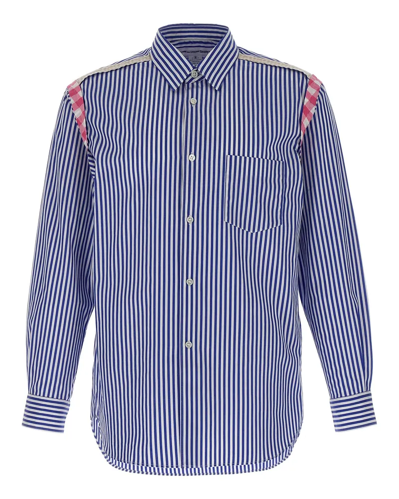 Comme des Garçons Comme des Garcons Hemd gestreiftes Hemd Blue