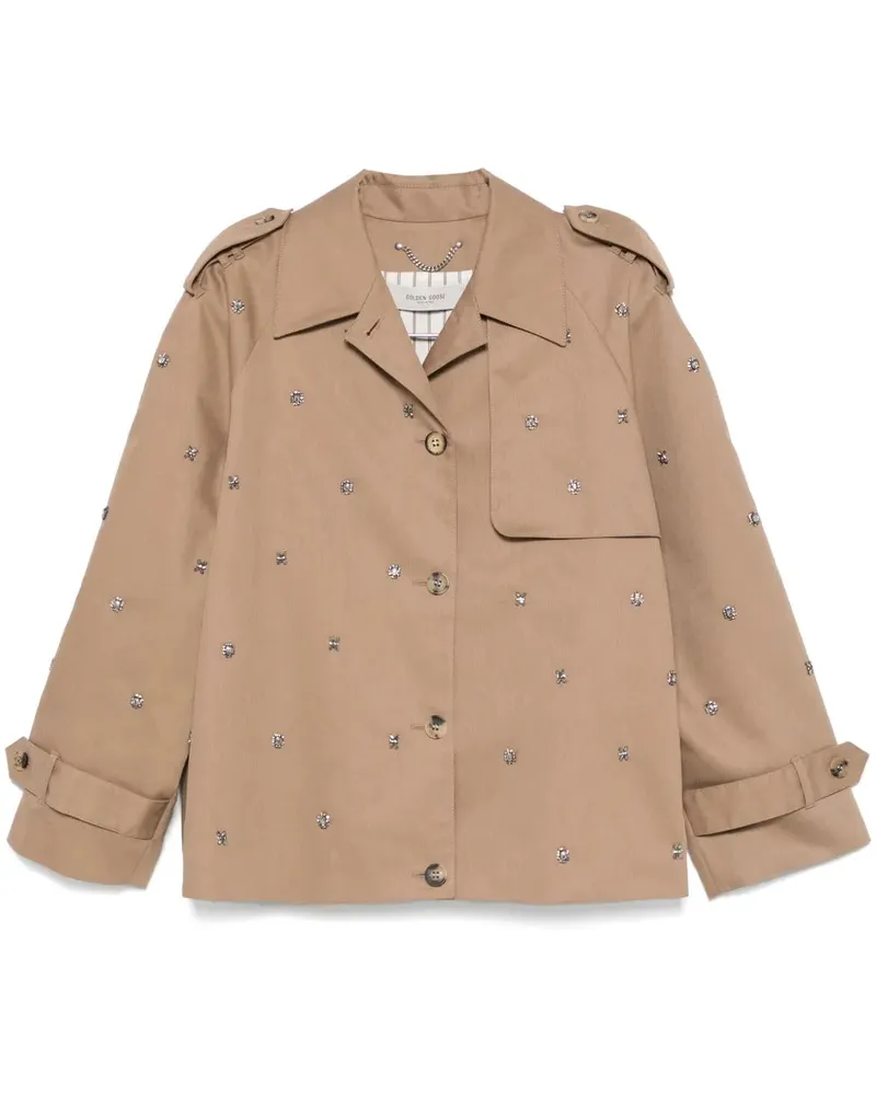 Golden Goose Paillettengraben mit goldener Gänse Pailletten 15369khakibeige
