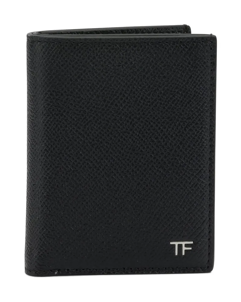Tom Ford Klappkartenetui aus klein genarbtem Leder Black