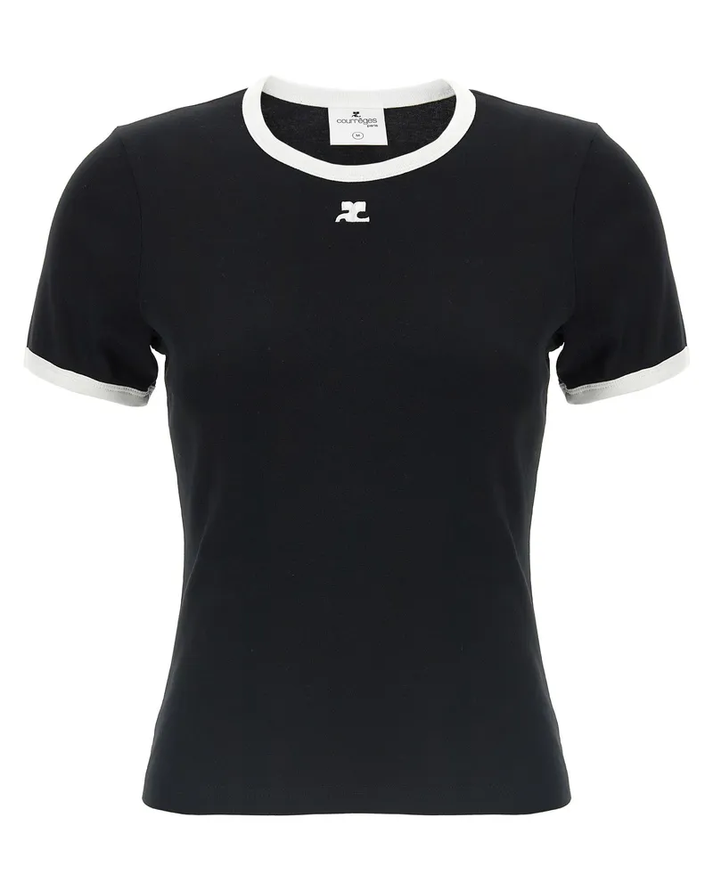 Courrèges Courreves 'Signature Contrast' T -Shirt White