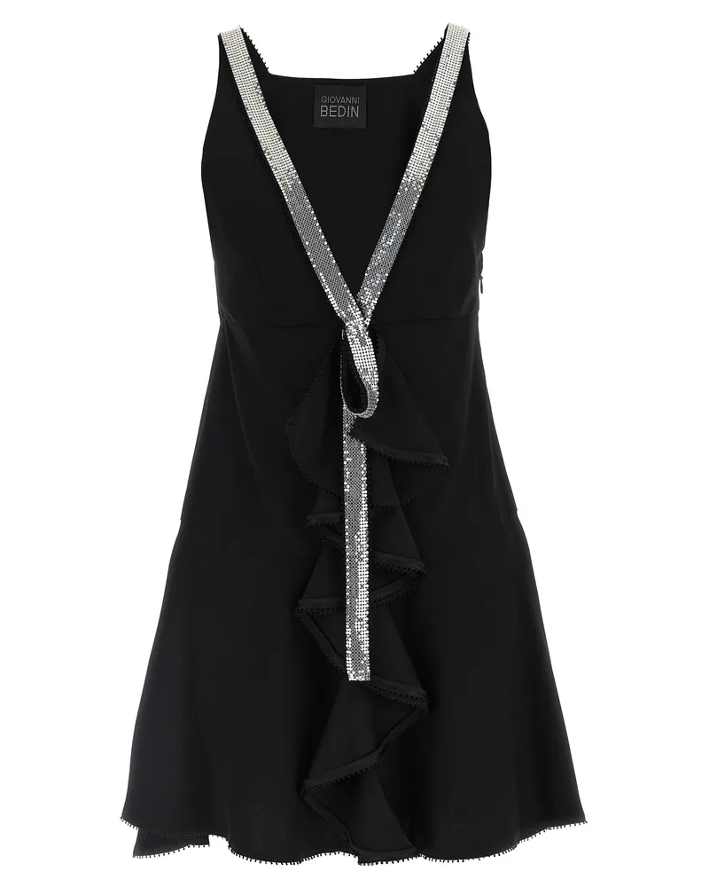 Giovanni Bedin besetzt Ribbon -Kleid Black
