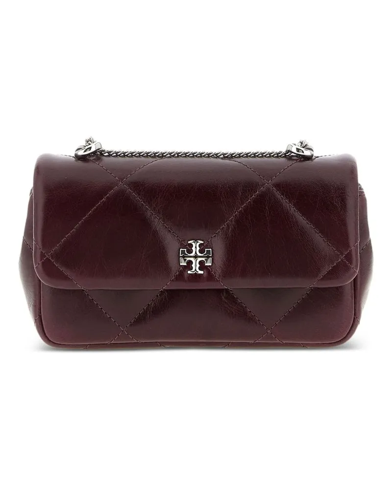 Tory Burch Kira Mini Leder Crossbody Tasche Bordeaux