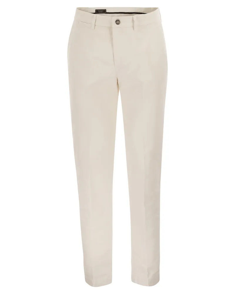 Peserico Chino -Hosen in Stretch -Baumwollgabardine White