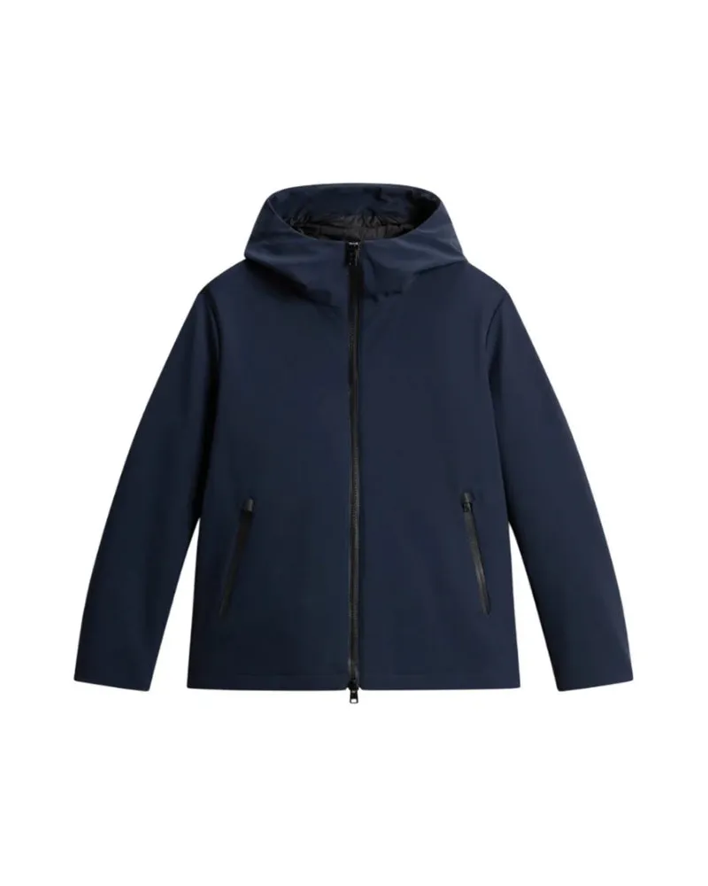Woolrich Weichschalenkarren -Mac -Mantel Blue