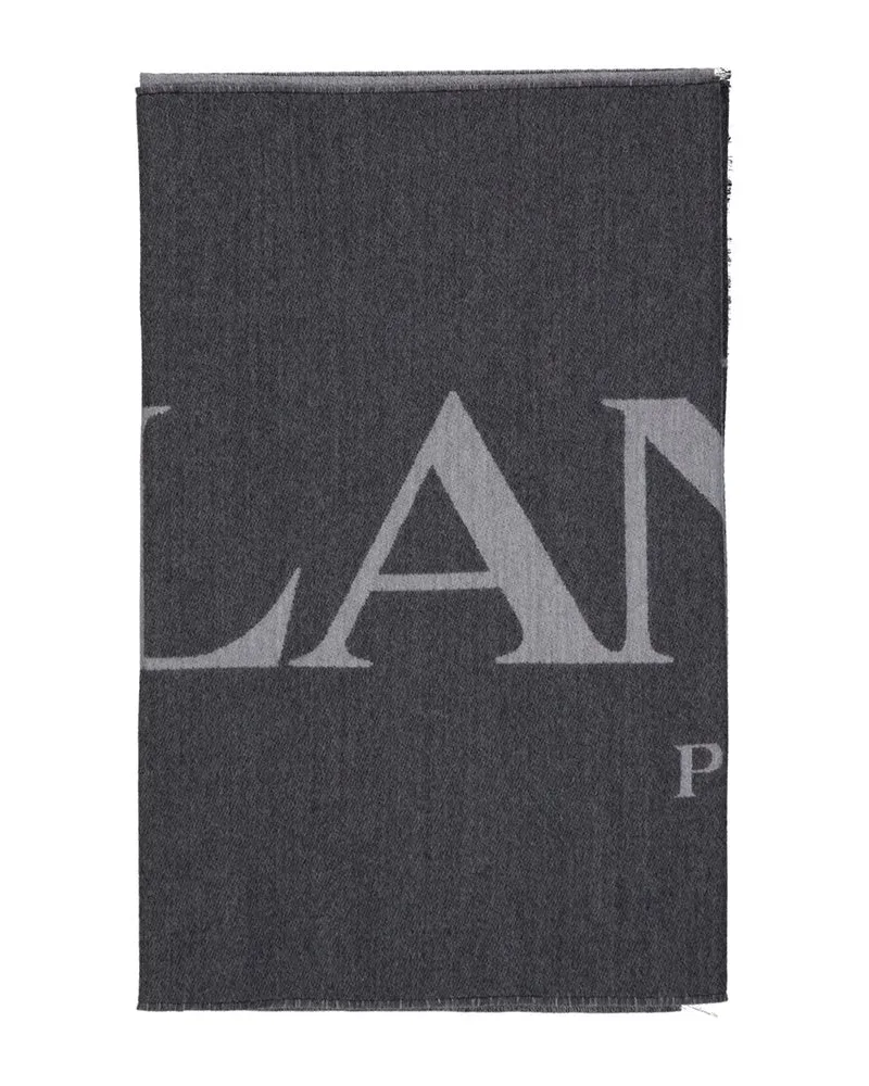 Lanvin Wolle und Seidenschal Gray