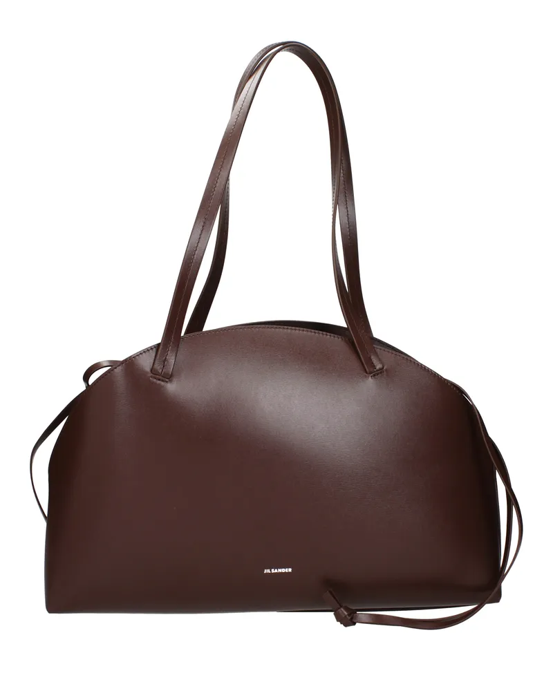 Jil Sander Damens Umhängetasche Braun/Erdleder -