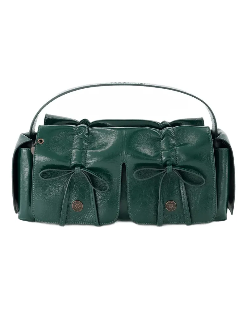 Acne Studios Multipocket Lux -Umhängetasche  Ledergrün Grün