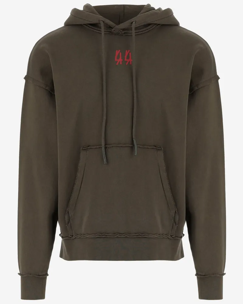 44 LABEL GROUP 44 Labelgruppe gedrucktes Baumwoll -Sweatshirt Green