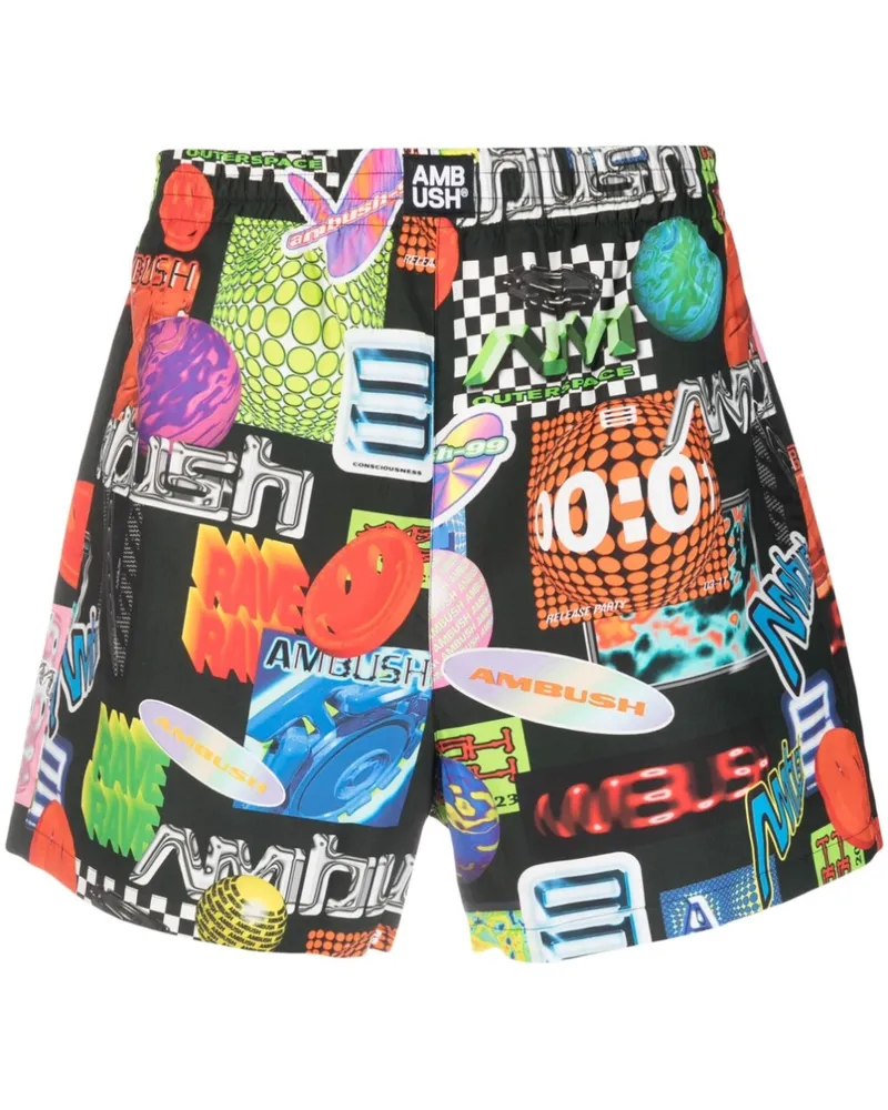 AMBUSH Hinterhalt gedruckte Shorts Multicolour