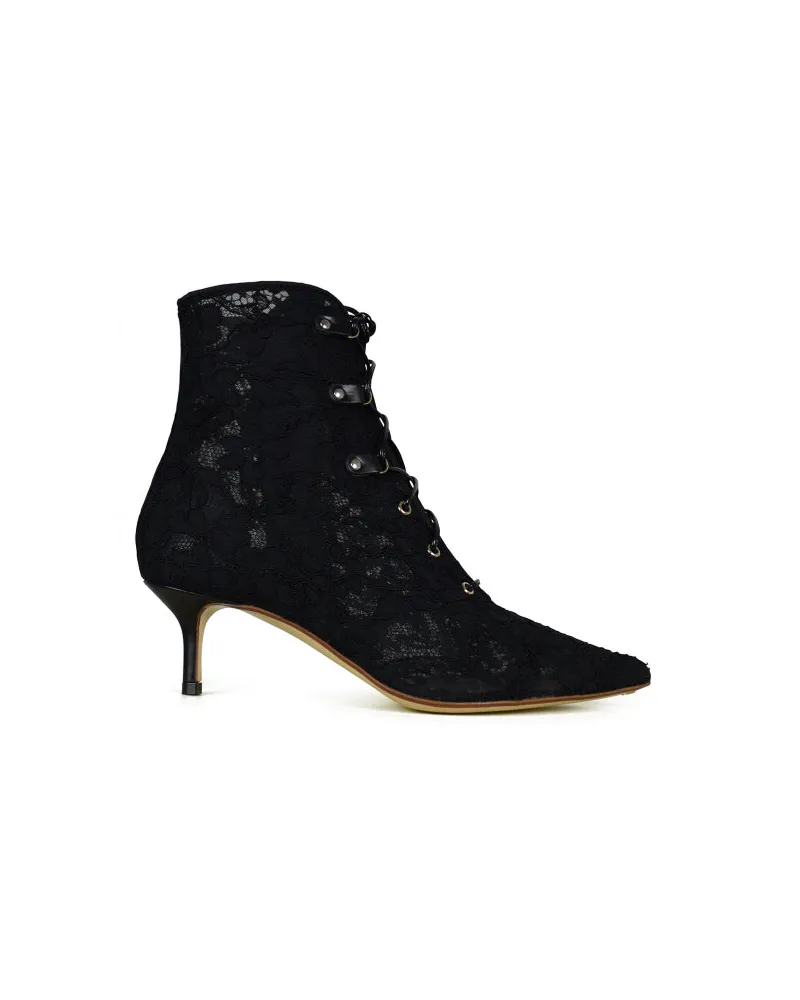 Francesco Russo Spitzenstiefel Black