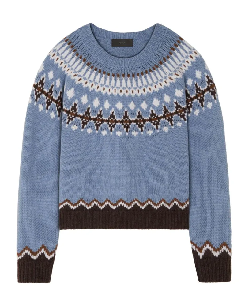 Alanui süßer Winterwollwolle Crewneck -Jumper Clear