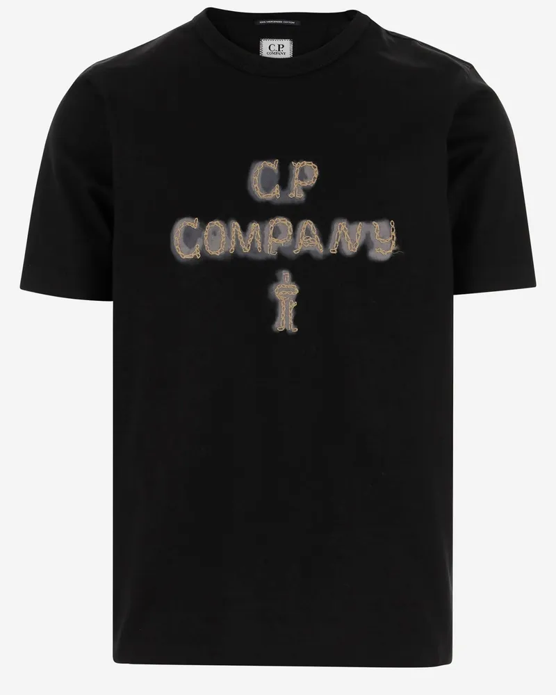 C.P. Company Cotton Logo T -Shirt Black