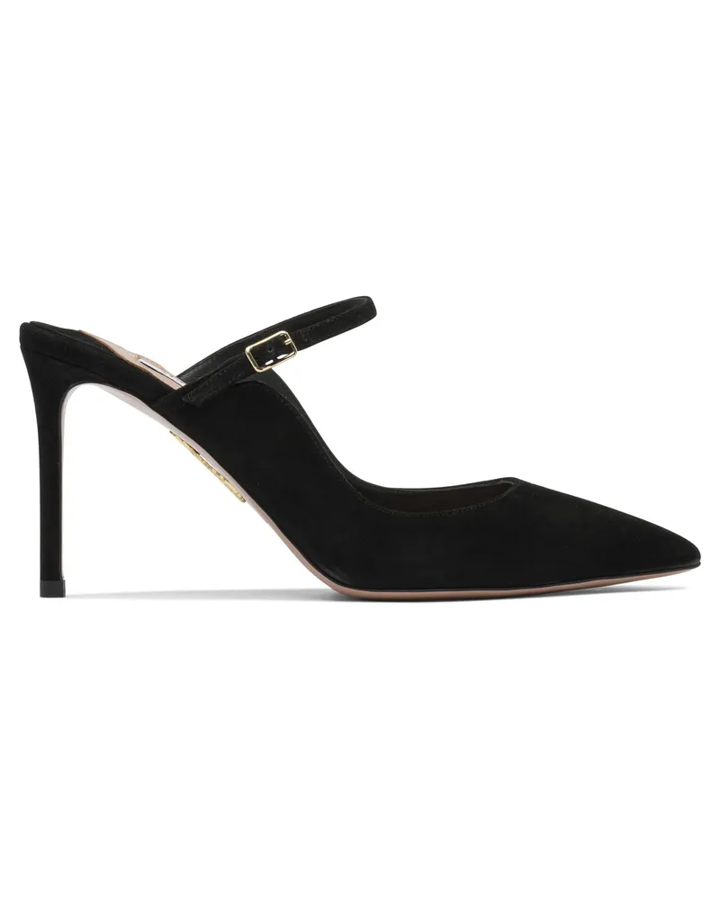 Aquazzura Mary Jane Mule mit Absatz 80 mm Black