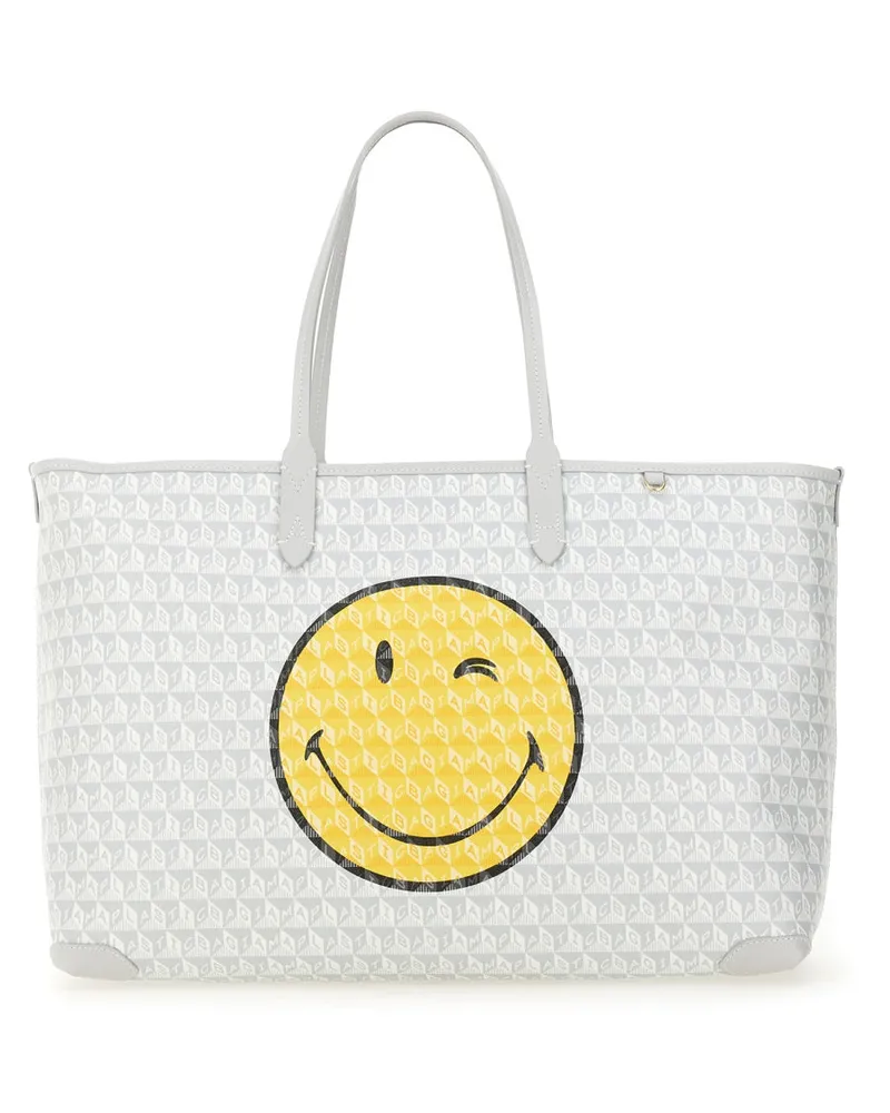 Anya Hindmarch Ich bin eine Plastiktüte Wink" Einkaufstasche Grey