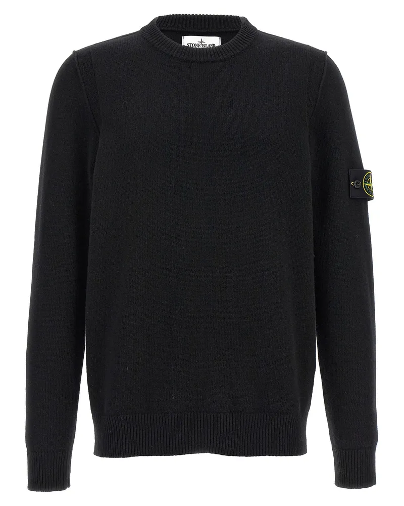Stone Island Pullover mit Logo-Aufnäher von Black