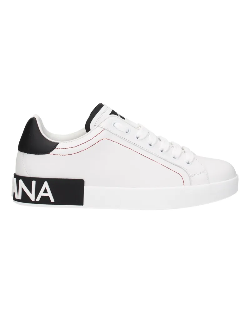 Dolce & Gabbana Dolce&Gabbana Herrens Turnschuhe aus weißem Leder -
