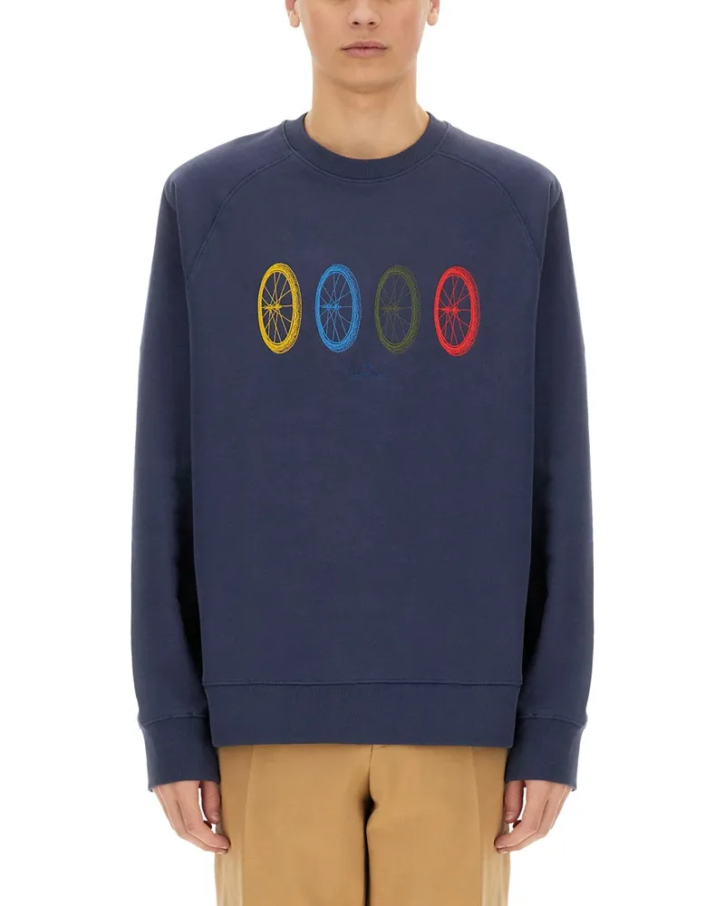 Paul Smith PS von Paul Smith "Bike Wheel" Sweatshirt Blue