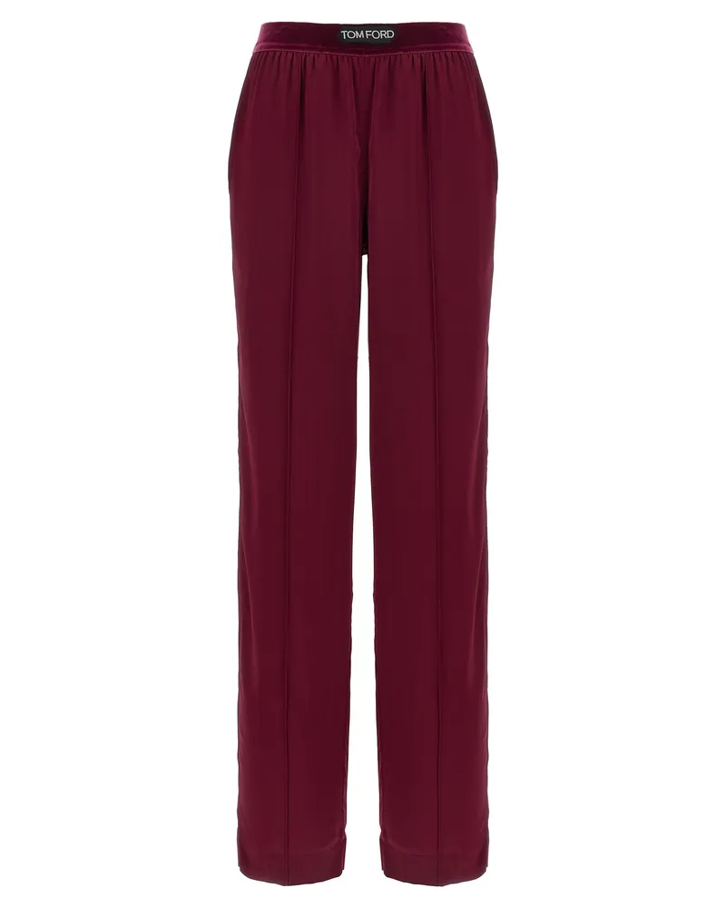 Tom Ford Seidenhose Bordeaux
