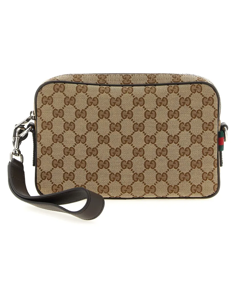 Gucci Gg Kleiner Schultergurt Brown