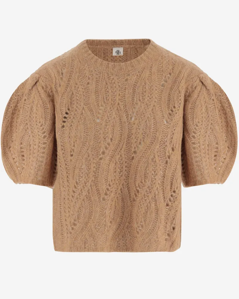 The Garment Der Garment-Pullover aus Wollmischung mit voluminösen Ärmeln Beige