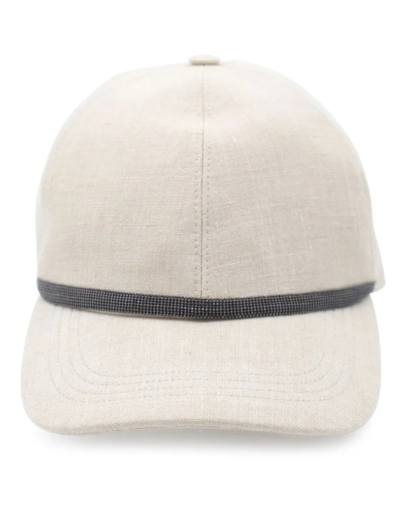 Brunello Cucinelli Baseballkappe von  Leinen Beige