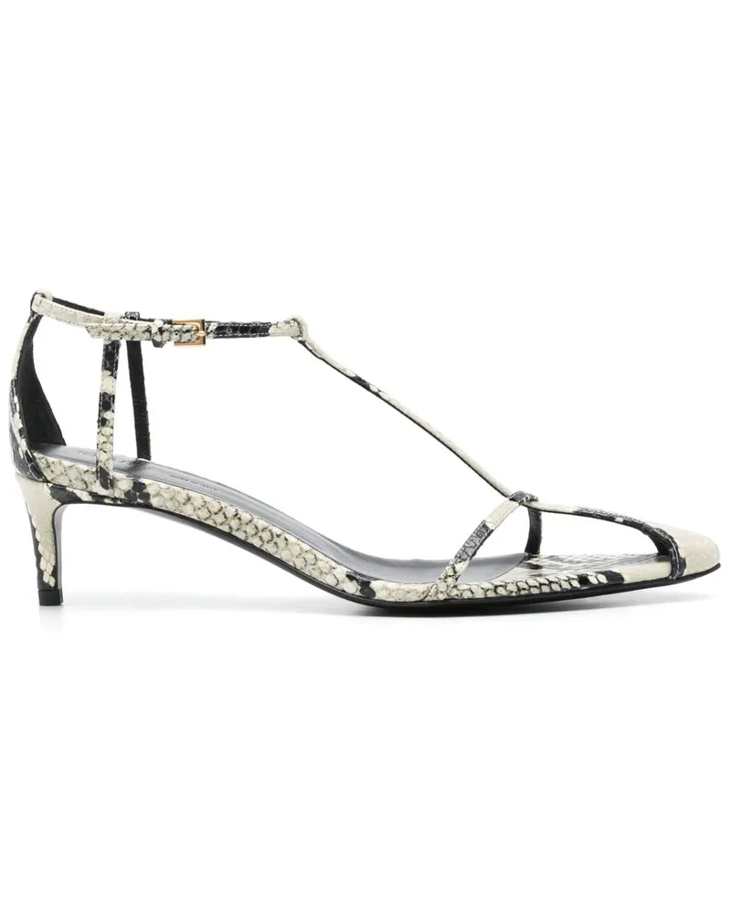 KHAITE Bella Lederferse Sandalen Beige