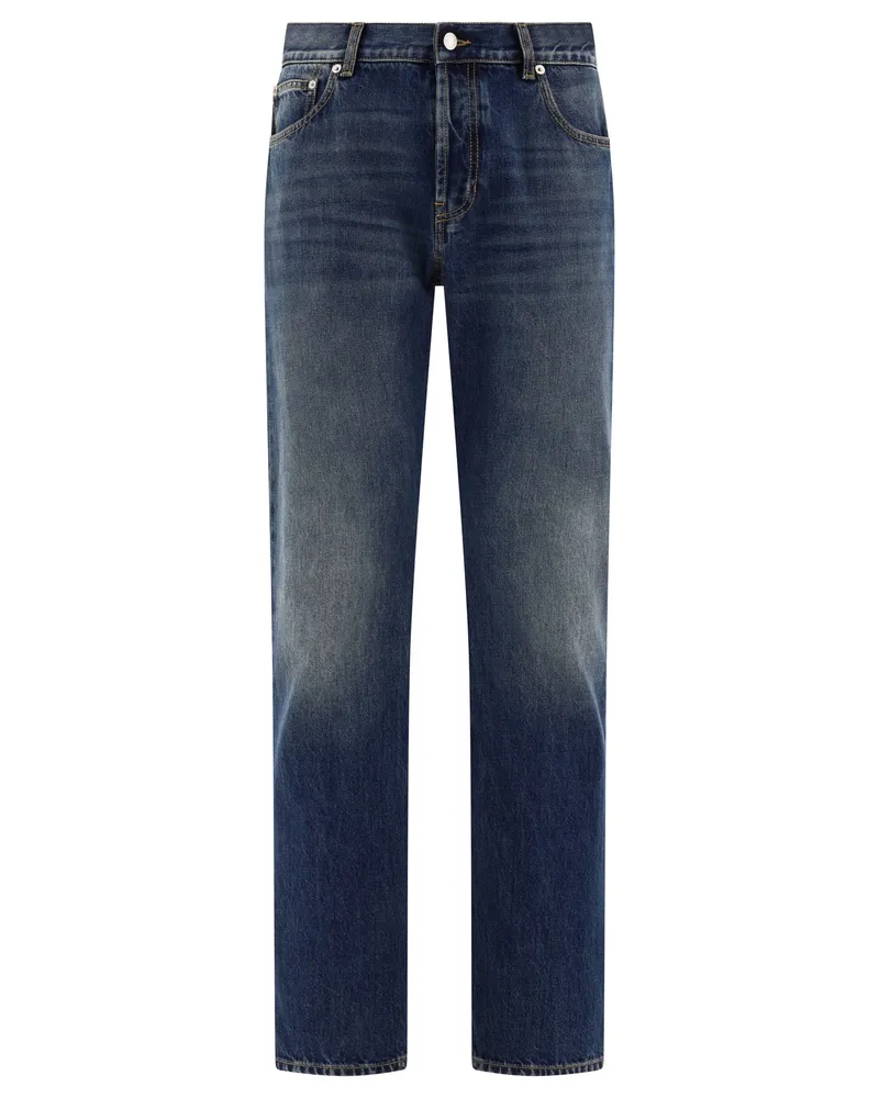 Alexander McQueen Alexander MC Queen Jeans mit Logo -Detail Blue