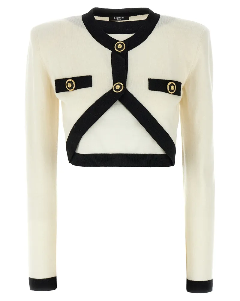 Balmain Filo Leone Catena' Pullover White