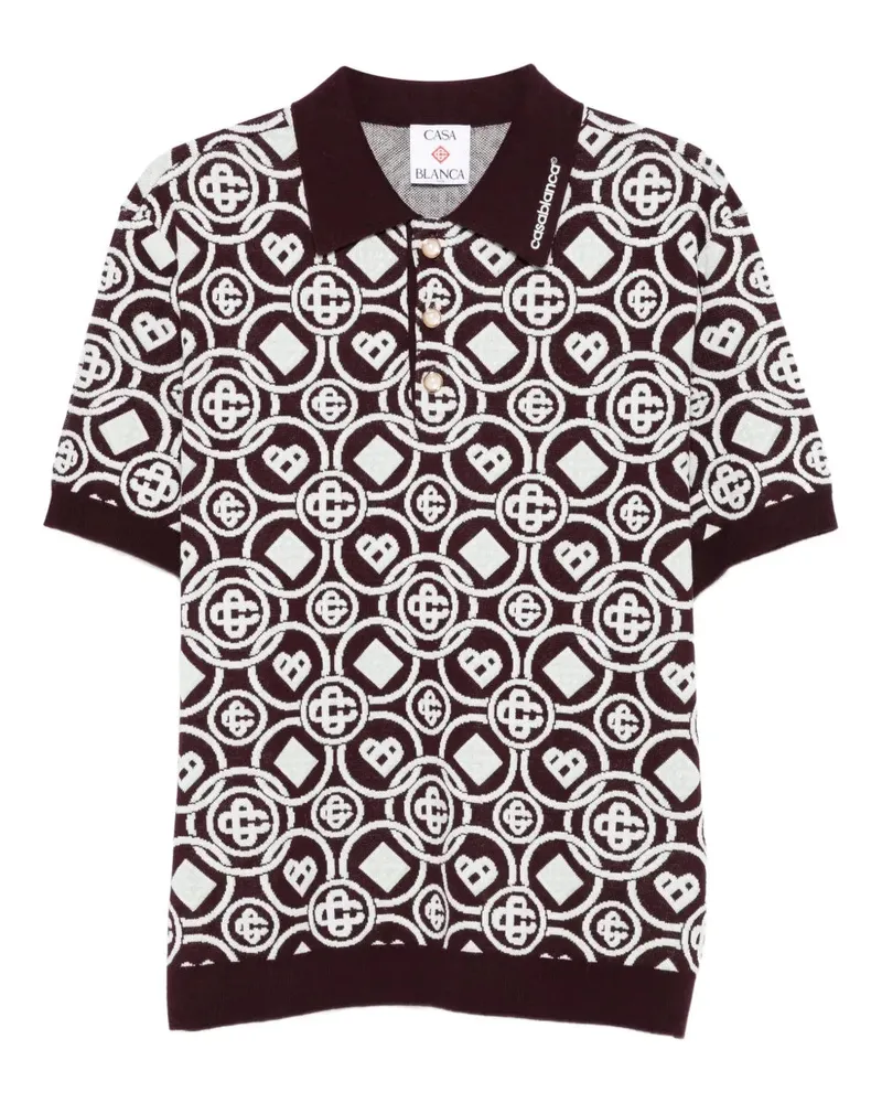 Casablanca Paris Monogrammed Polo Multicolor