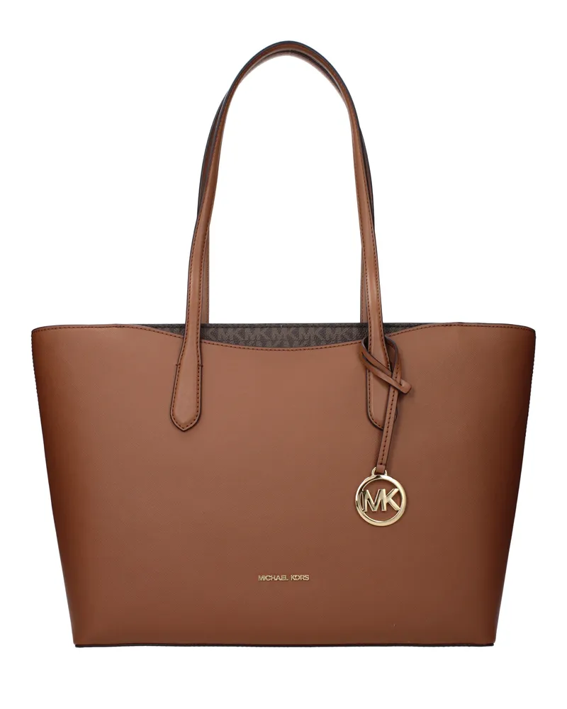 Michael Kors Damens Arden Leder Umhängetasche Braun/Gepäck -