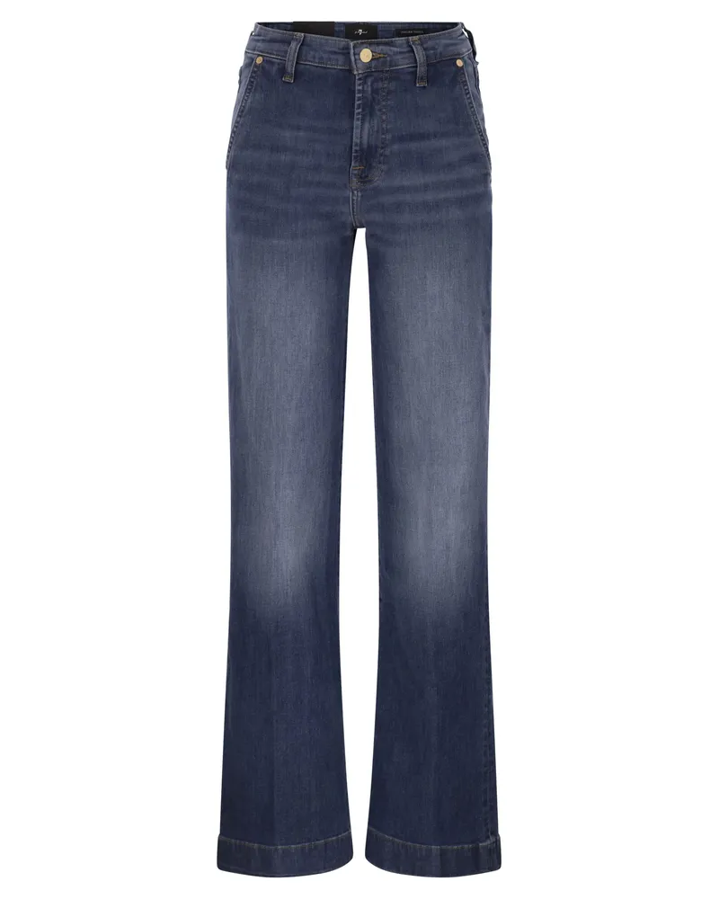 7 for all mankind 7 für alle Menschheit modernes Dojo High Tailled Flared Jeans Dark
