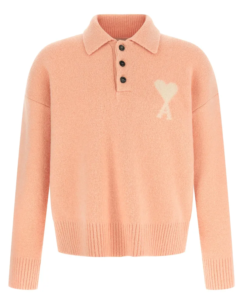 AMI Paris Poloshirt „Ami De Coeur Pink