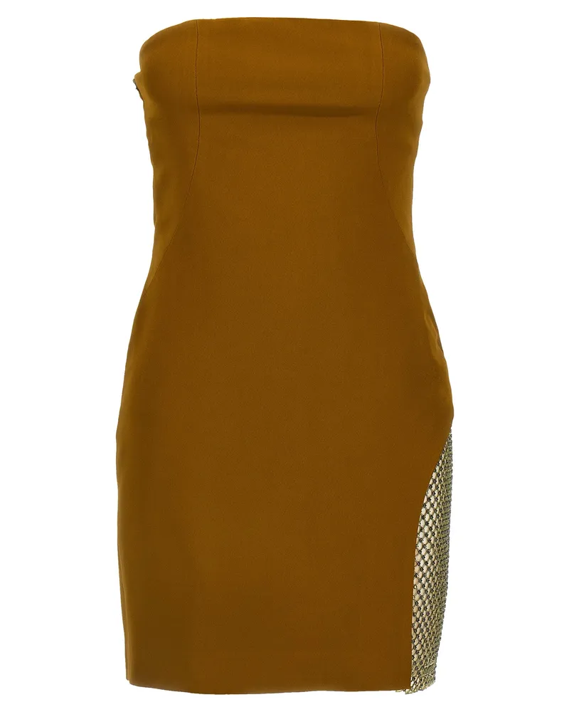 ATTICO Das Attico -Pailletten -Einsatzkleid Green