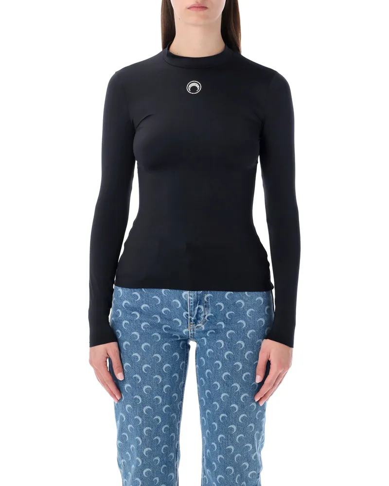Marine Serre Top Schwarz Black