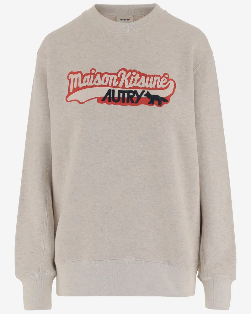 AUTRY Autry X Maison Kitsune Cotton Sweatshirt Grey