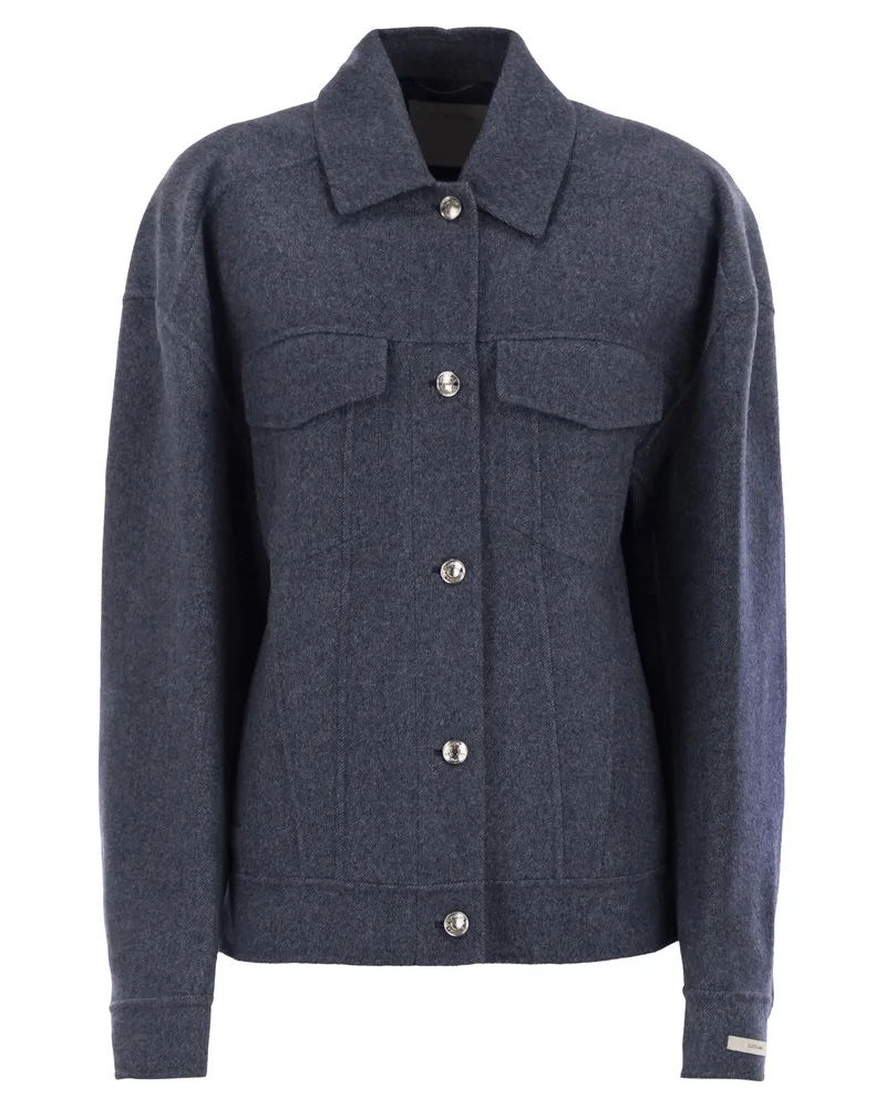 SPORTMAX Celso Wolljacke Blue