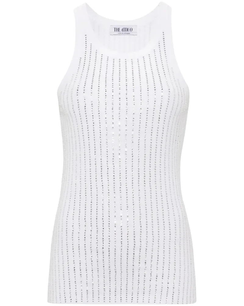 ATTICO Das Attico -Tanktop mit Strasssteinen White