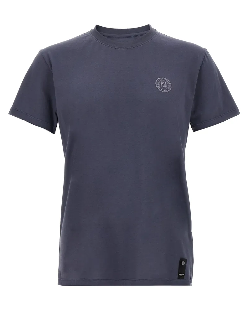 Fendi Postkarten' T -Shirt Blue