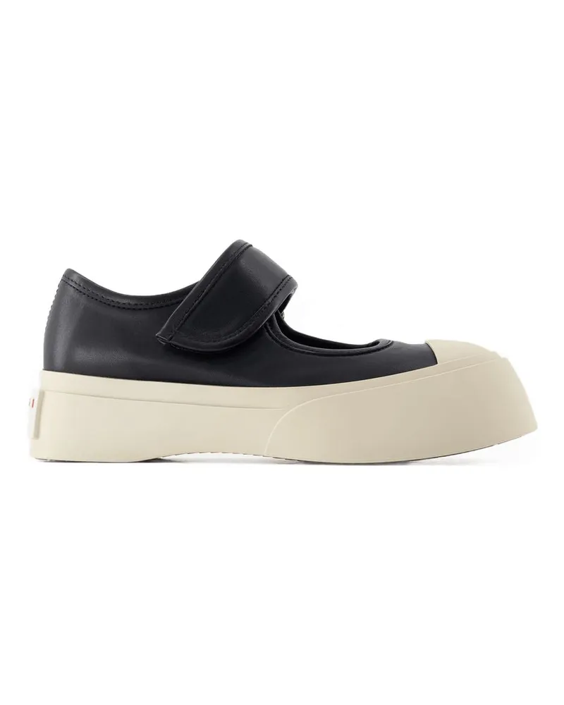 Marni Mary Jane Sneakers  Leder schwarz Black