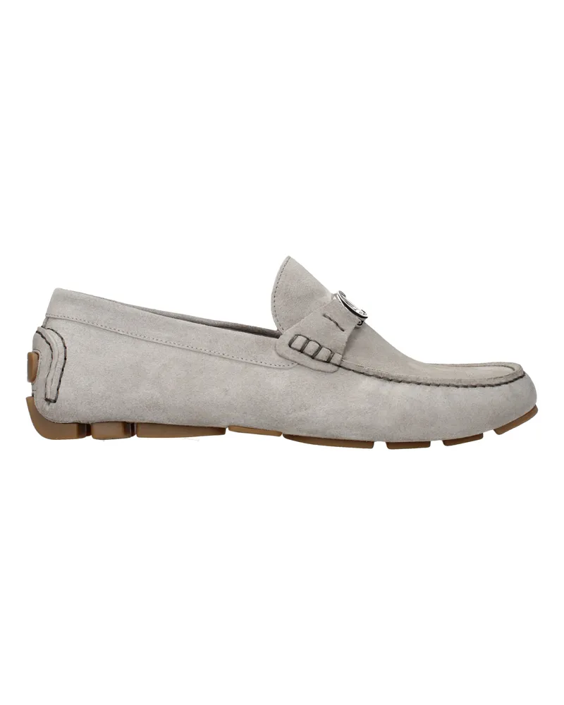 Dior Odeon Herrens Graue Wildleder-Loafer -