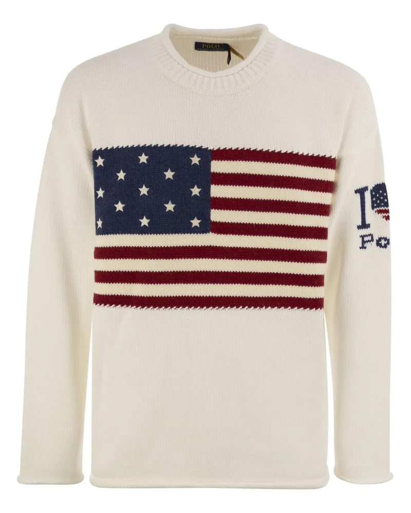 Ralph Lauren I Herz Poloshirt mit Flagge White