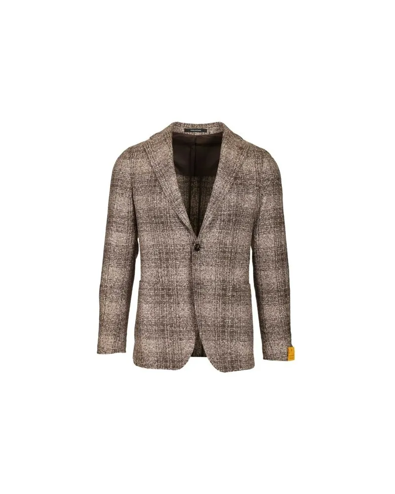 Tagliatore Blazer aus Woll- und Seidenjersey Brown