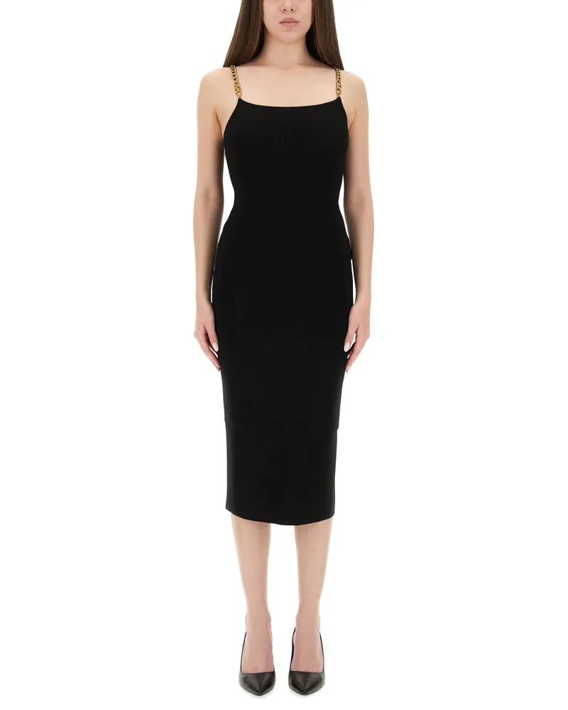 Michael Kors Michael von Michael Kors Longuette Kleid mit Dekorationen Black