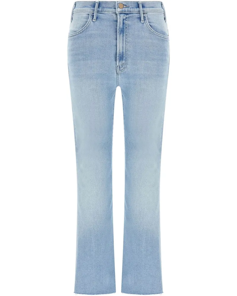 Mother Mutter der Hustler -Knöchel -Fray -Denim -Jeans Clear