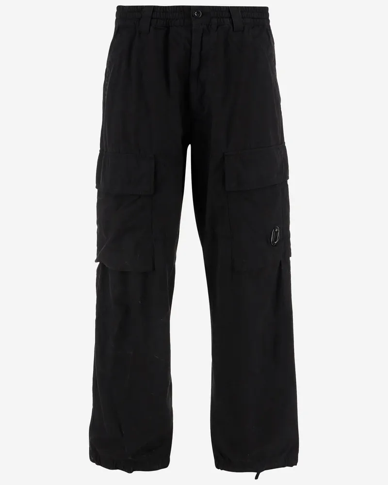 C.P. Company Cotton Cargo Hosen Black