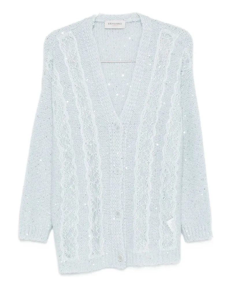 Ermanno Scervino Strickjacke mit V-Ausschnitt Clear