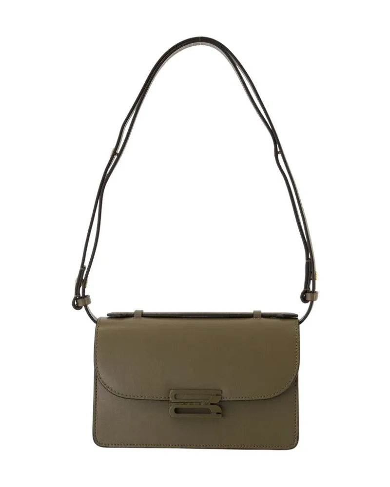 Victoria Beckham Tonal Mini Dorian Crossbody  Leder Khaki Khaki