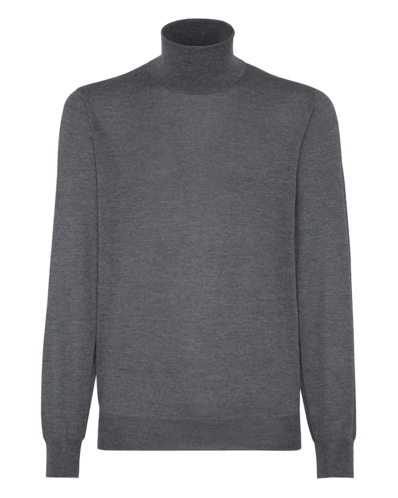 Brunello Cucinelli Cashmere Mischschildkrötenhalspullover Grey